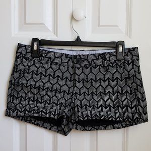 Black and White Patterned Shorts